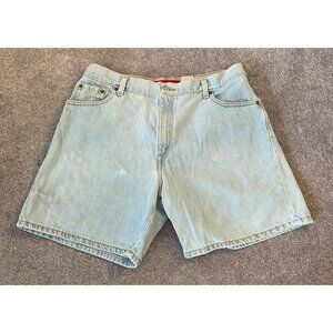 Levis Classic Fit Denim Shorts Size 16 Miss Light Wash Womems